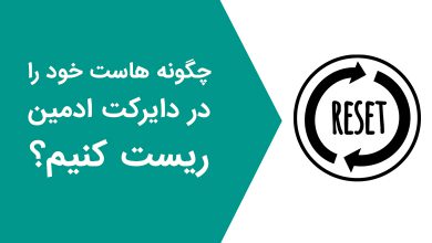 چگونه هاست خود را در دایرکت ادمین ریست کنم؟